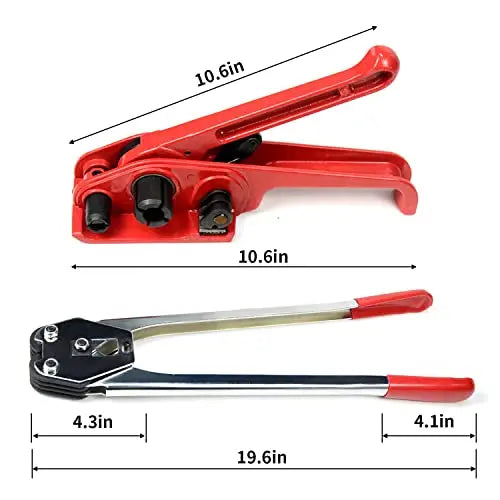 Uyoyous Heavy Duty PET/PP Poly Strapping Kit with Steel Tensioner & Sealer Tools, 1/2â€?x 3937' Roll for Shipping
