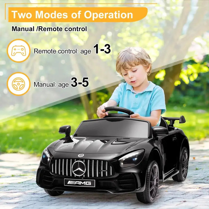 Winado 12V Kids' Electric Ride-On Car with Remote Control, 3-Speed, Music, Lights, USB, for Ages 3-5