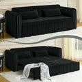 Velvet Upholstered Lounge Sleeper Sofa â€?Modern Rolled Arms with Decorative Copper Nailhead Trim