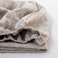 Simple&Opulence 100% Linen Fitted Sheet (1 Piece) Mattress Cover, Natural Belgian Flax-Twin size, 14 inch Deep Pocket Stone Wash