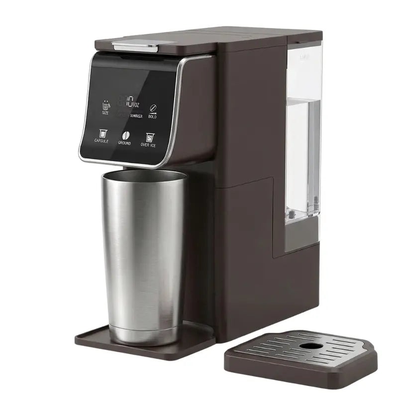 Versatile Single-Serve Brewer Compatible with K-Cups, Grounds, and Tea