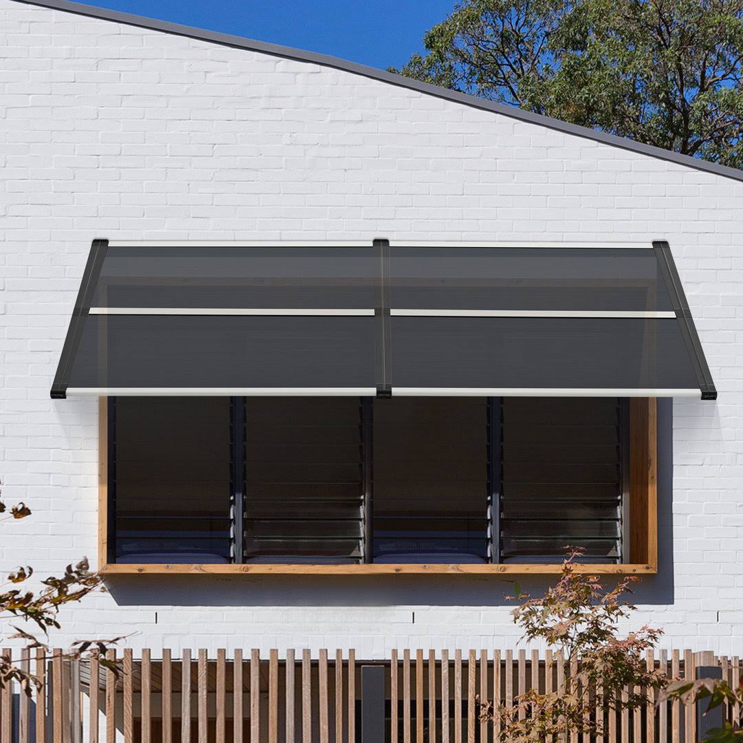 Mcombo Window Awnings 40'' x 80'', Polycarbonate Awnings for Doors, Outdoor Patio Canopy Cover AW408