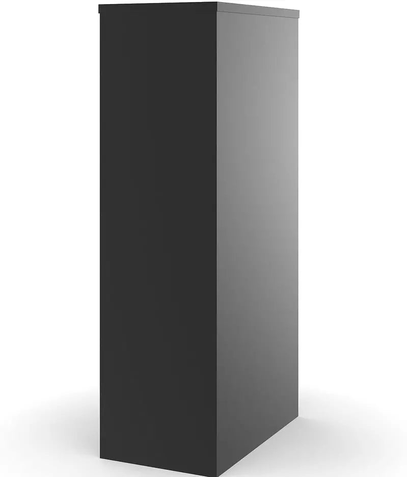 STAPLES 4-Drawer Lockable File Cabinet in Black â€?25-Inch Depth, 15-Inch Width
