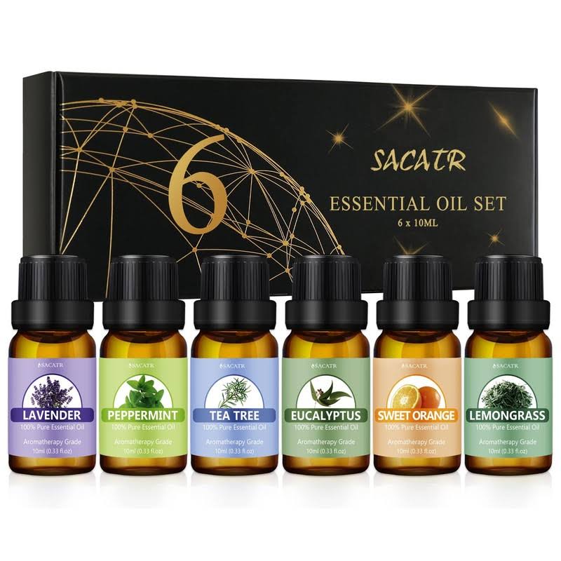 Essential Oil Set - Essential Oils - Pure Essential Oils - Perfect for Diffuser, Aromatherapy, Massage, Skin, Hair Care & Fragrance, Soap, Candle