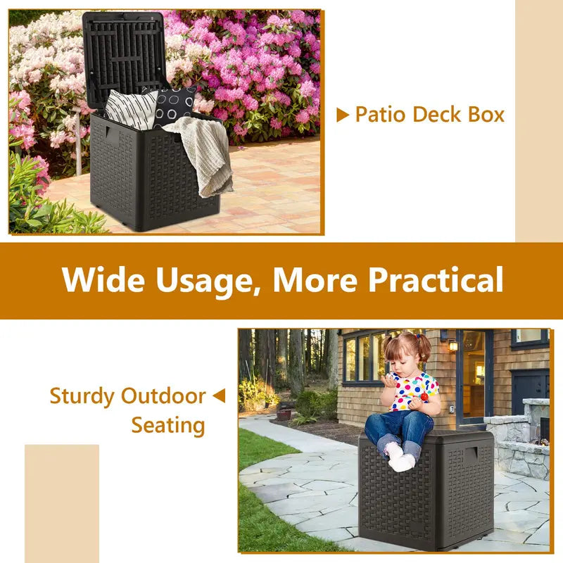 Weatherproof Resin Outdoor Storage Box â€?31/73/100 Gallon Locking Patio Chest