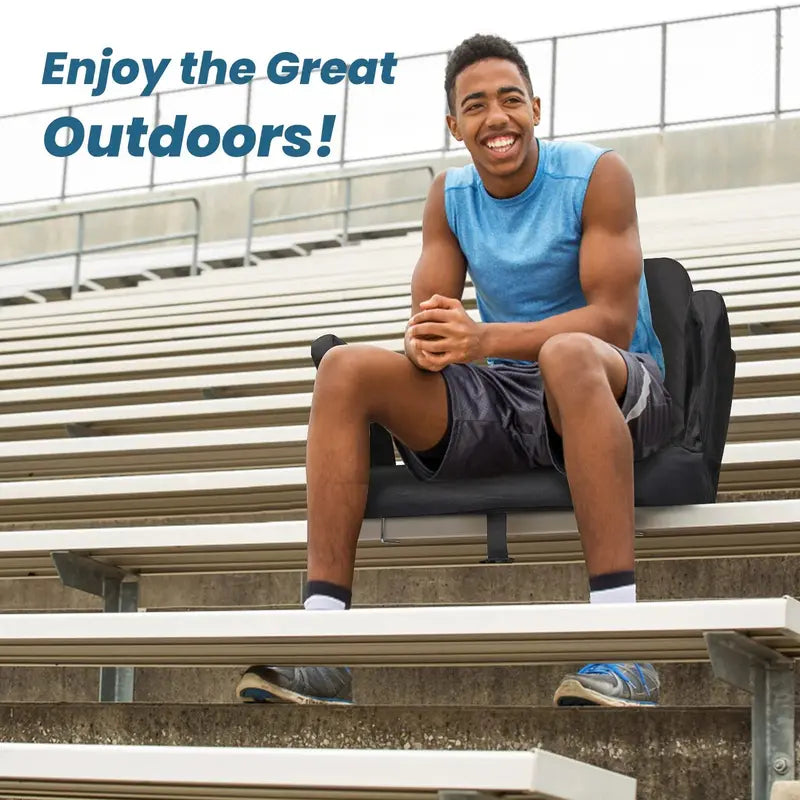 TOPSKY Stadium Seat with Back Support, 18.7â€?Wide, Reclining, Padded, Waterproof, Portable