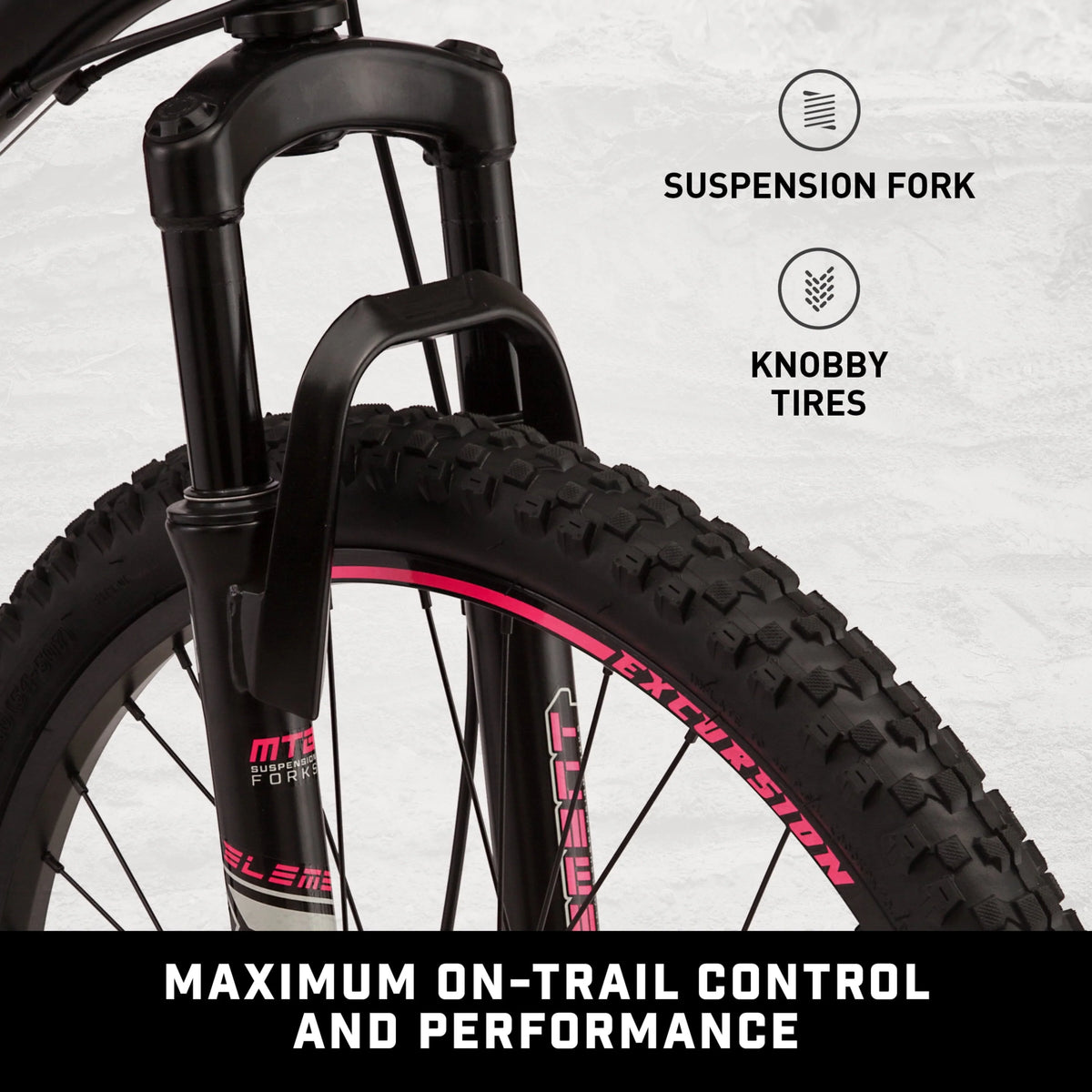 Mongoose 24 - In. Excursion Unisex Mountain Bike, Black, 21 Speeds