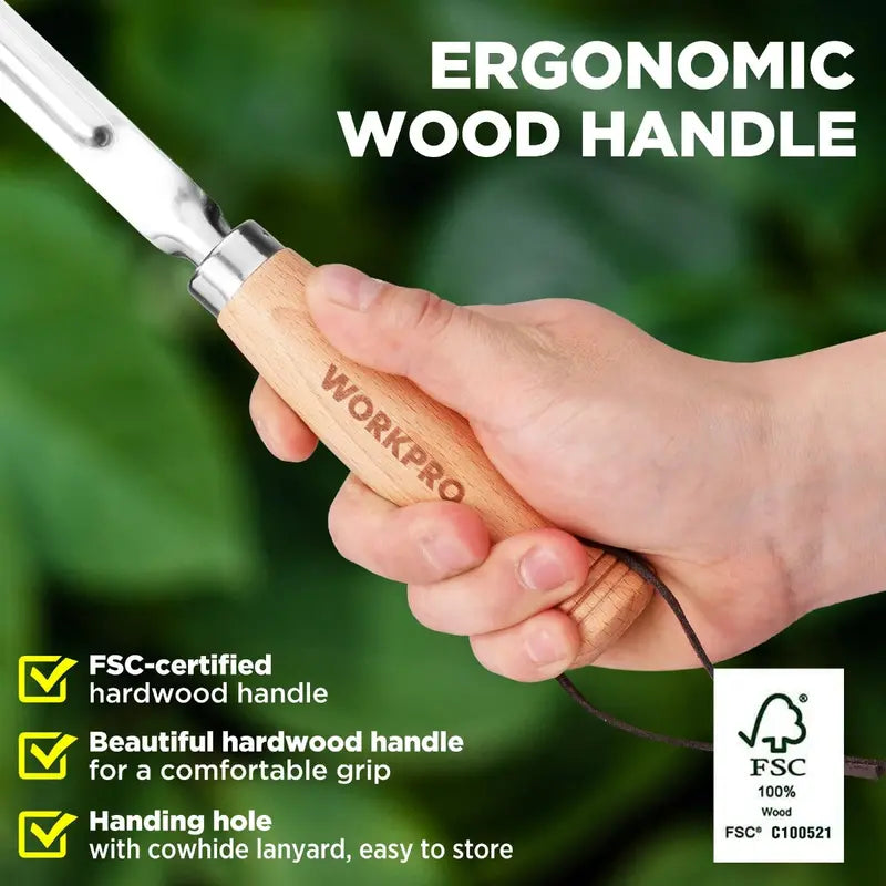 WORKPRO 3-Piece Garden Weed Removal Set â€?Crack Weeder & Hand Trowel