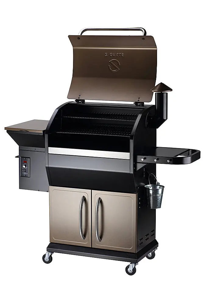 Z Grills â€?Wood Pellet Grill and Smoker with Cabinet Storage 1060 sq. in. ZPG-1000D â€?Bronze
