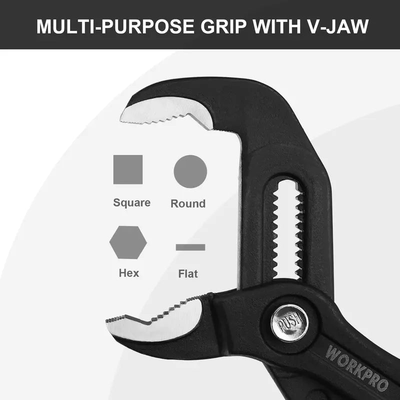WORKPRO Groove Joint Pliers â€?Ergonomic Comfort-Grip Design for Precision Tasks
