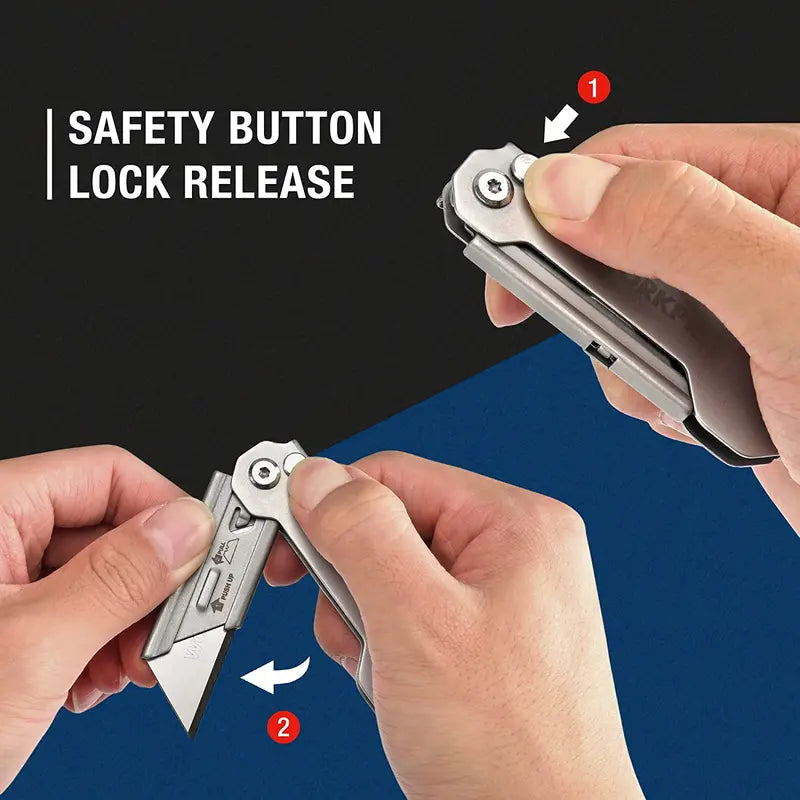 WORKPRO 3-Piece Folding Utility Knife Set â€?Compact Box Cutters with Quick-Change Blades