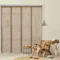 GoDear Design Adjustable Sliding Panel Track Blind 45.8 inch- 86 inch W x 96 inch H, Vertical Blinds, Yoga, Size: 45.8-86 W x 96 H, Beige
