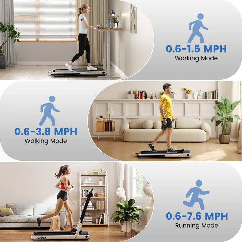 Under-Desk Walking Pad â€?340-LB Capacity Treadmill with Handlebar & App Connectivity