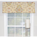 Balmer Watercolor Tailored 50" Window Valance Bungalow Rose Color: Multi