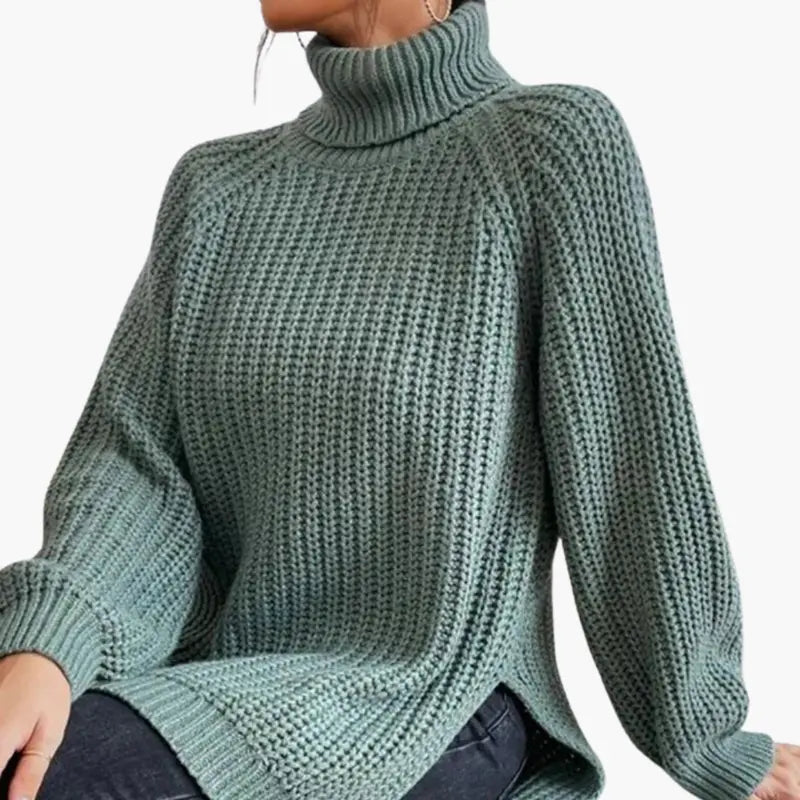 Women's Oversized Loose-Fit Turtleneck Sweater
