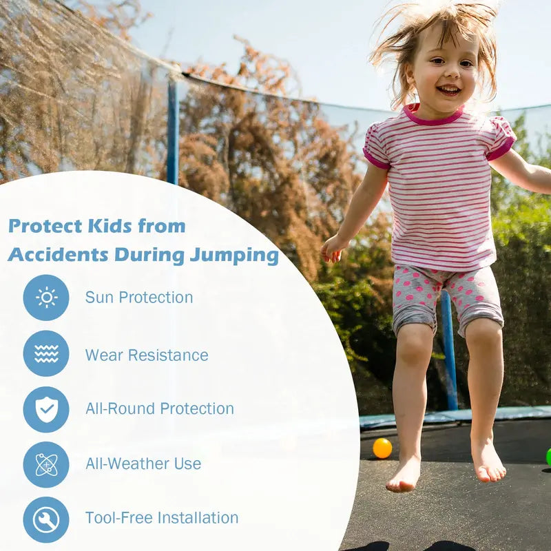 Weatherproof Replacement Trampoline Net for 8â€?6FT Round Models