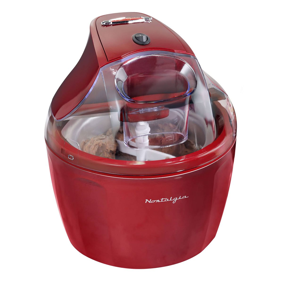 Nostalgia ICM15RR 1.5-Quart Electric Ice Cream Maker, Red