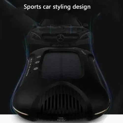 USB-Powered Car Air Purifier with Aroma Diffuser, Auto Mist Humidification, HEPA Filtration & PM2.5 Removal (White)