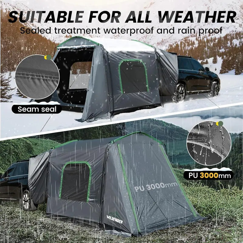 SUV-Style 5â€? Person Waterproof & Windproof Car Camping Tent â€?Rectangular Family-Friendly Roof Tent