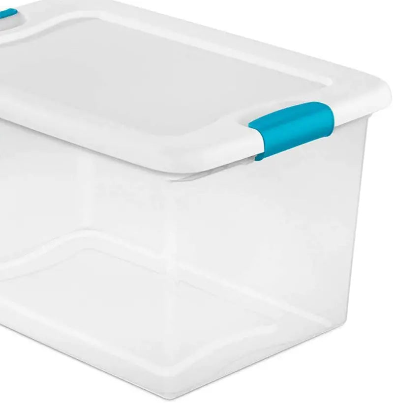 Sterilite 64-Quart Clear Storage Totes with Lids â€?Set of Six Durable Bins