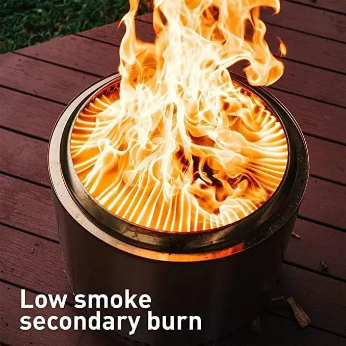 Solo Stove Bonfire 2.0 Smokeless Fire Pit â€?19.5â€?Stainless Steel Portable Outdoor Fireplace with Stand & Ash Pan, Perfect for 4â€? People