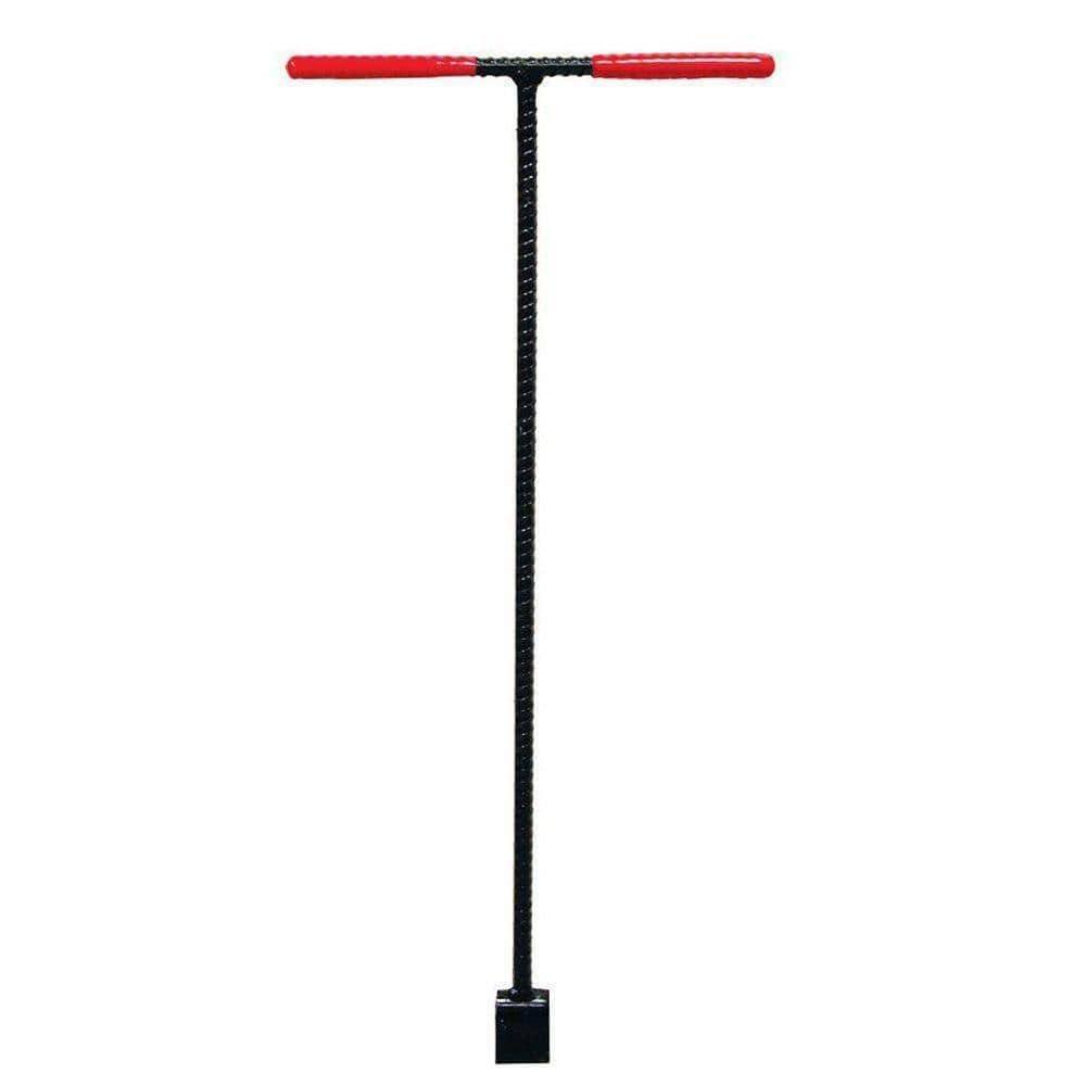 28 in. Solid Steel Water Meter Valve Key with Grips