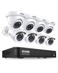 ZOSI 8-Channel 720p DVR Security Camera System â€?1280TVL HD Weatherproof CCTV Kit