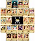 TYZZHOA 25pcs Anime op Wanted Posters 30G21cm, New Bounty Edition, Straw Hat Pirates Crew Nika Luffy 3 Billion, Zoro, Sanji, op Anime Gifts
