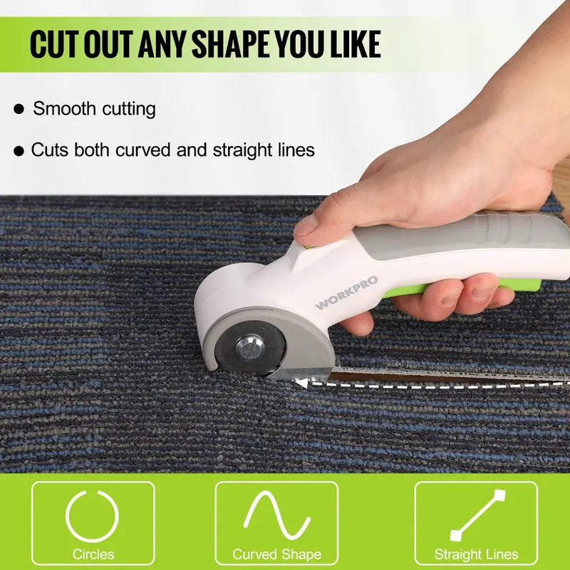 WORKPRO 4V Cordless Electric Scissors â€?Compact Rechargeable Cutting Tool