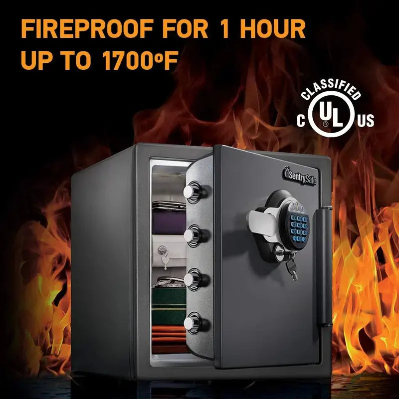 Weatherproof Key Lock Box with SentrySafe Fire & Water Resistant Safe â€?1.23 Cu Ft Security Bundle
