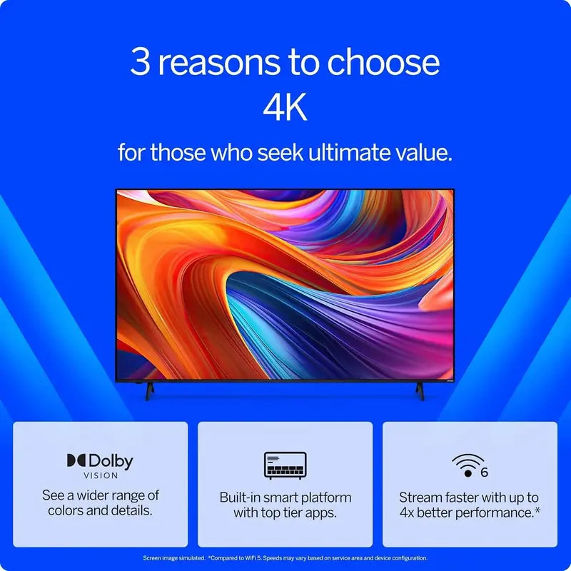 VIZIO 50-Inch 4K UHD Smart TV with HDR â€?Streaming-Ready Flat Panel Display