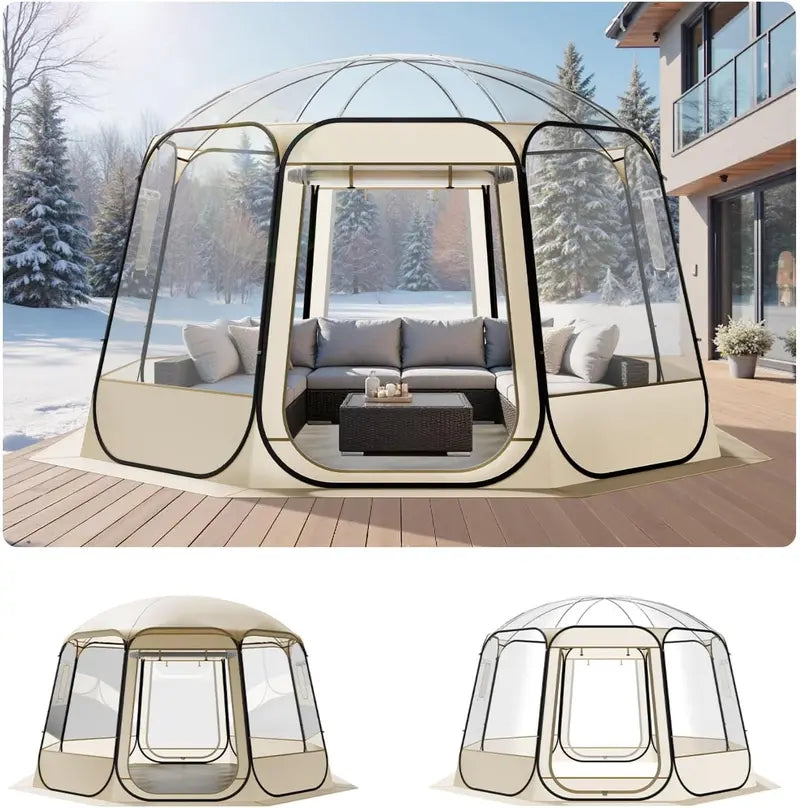 VEVOR Clear Bubble Pop-Up Tent for Outdoor Activities â€?Eight Size Options for 1 to 6 People