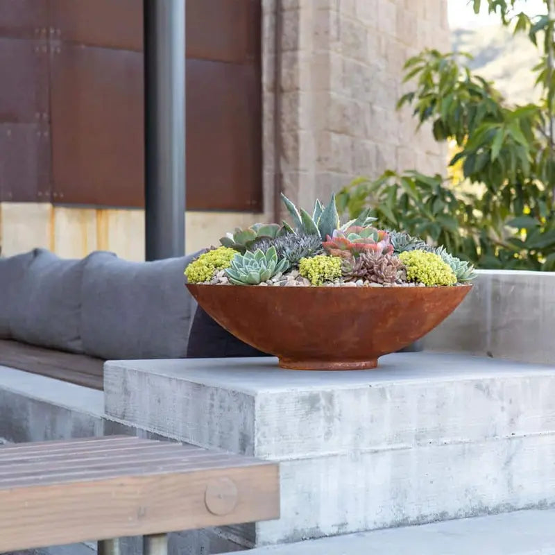 Veradek Rust Bowl 32 in. Corten Steel Metal Round Planter RBV32RS
