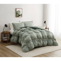 Truly Soft Cloud Puffer Comforter Set - Green - King