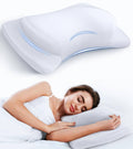 Gadole 8x Support Side Sleeping Pillow for Neck Pain Relief, Adjustable Cervical Fit Shoulder Perfectly, Ergonomic Contour Memory Foam Pillows with