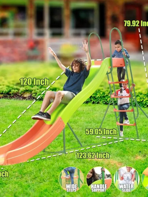 Swing-N-Slide Outdoor Play Set: 10 ft Freestanding Climber with Slide & Swings for Kids â€?Ideal for Backyard Playground