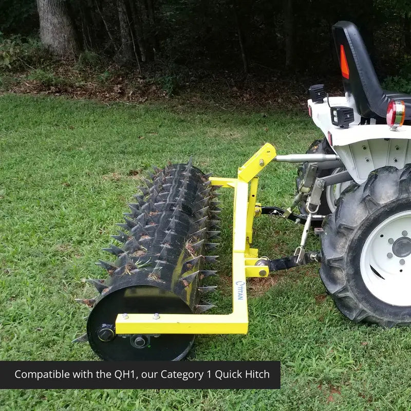 Titan Attachments 5 FT Drum Spike Aerator Category 1 and 2, 3 Point