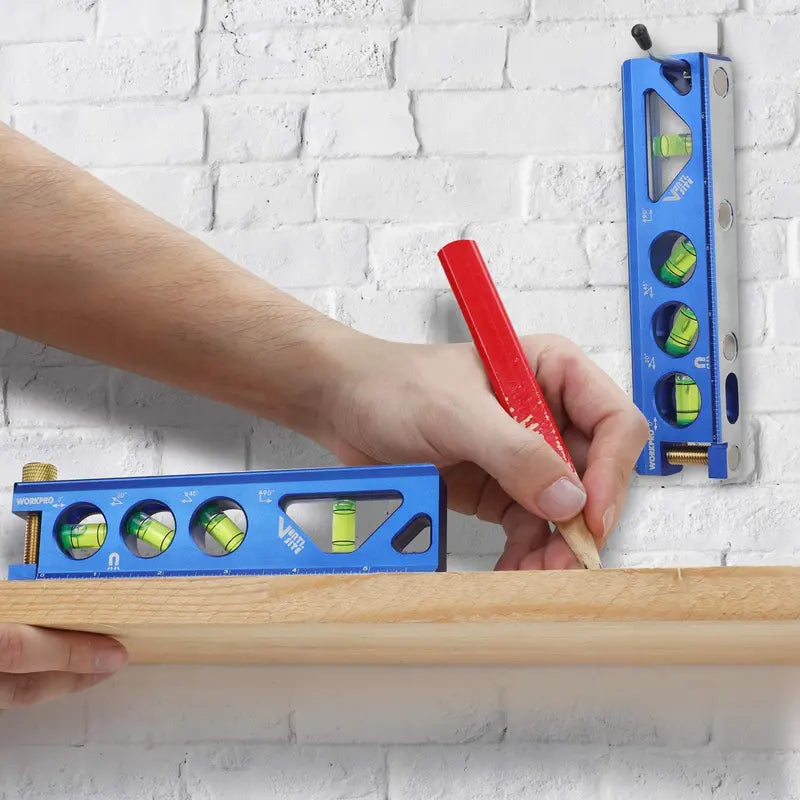 WORKPRO Aluminum Torpedo Level â€?6.5-Inch Precision Bubble Level for Contractors