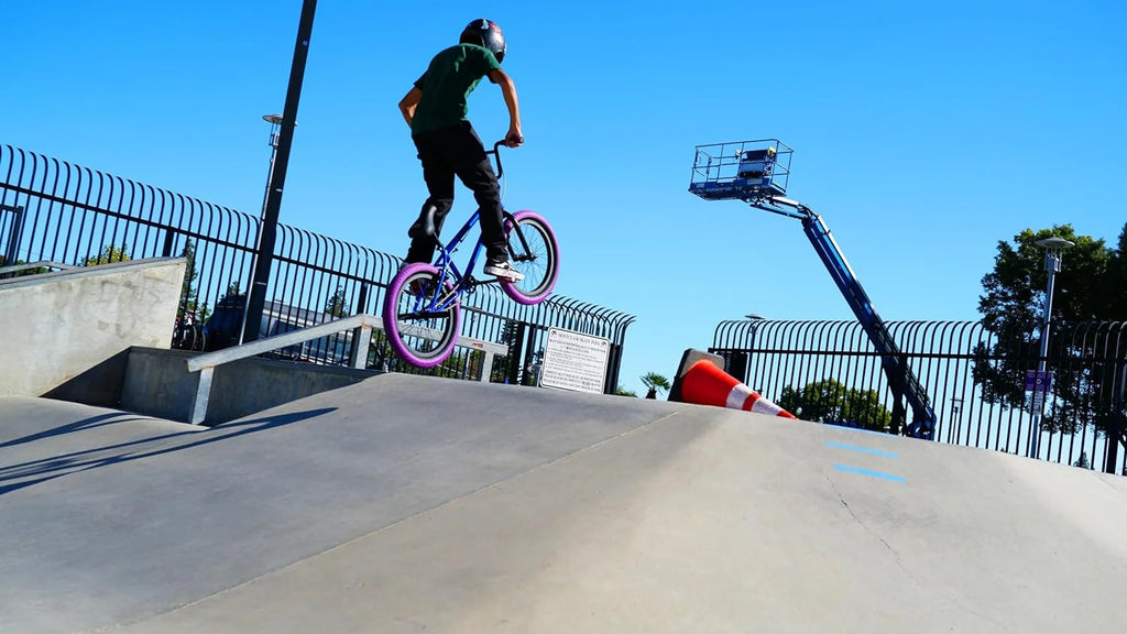 Elite BMX Bicycle 20 Freestyle Bike - Stealth Blue Purple Ideal for Ages 7 to 18 Years