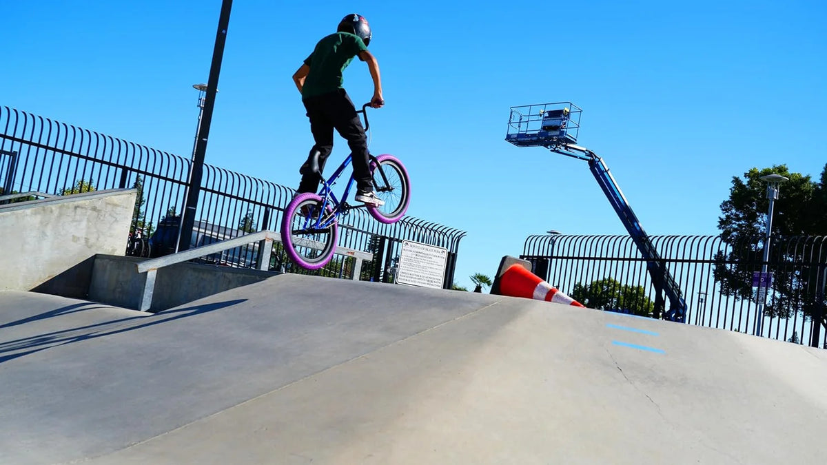 Elite BMX Bicycle 20 Freestyle Bike - Stealth Blue Purple Ideal for Ages 7 to 18 Years