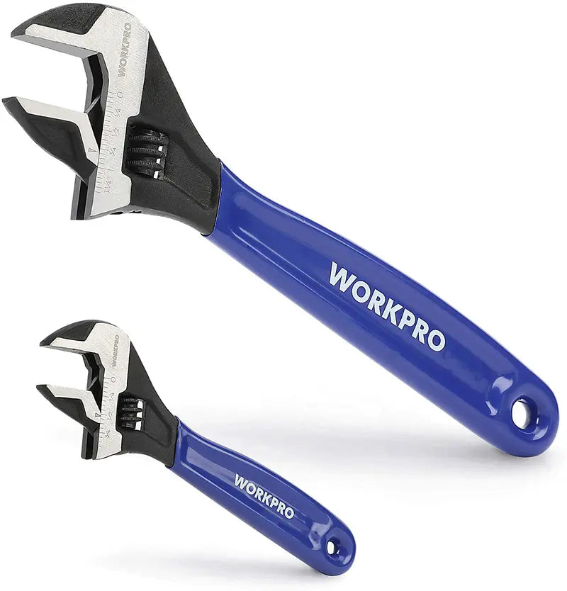 WORKPRO Adjustable Wrench Set â€?2-Piece Professional Tool Kit for Home, Garage & Workshop Use
