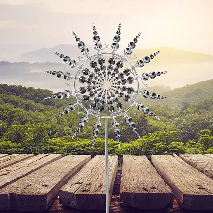 Whimsical Spinning Windmill Garden Decor â€?Magic Metal Design