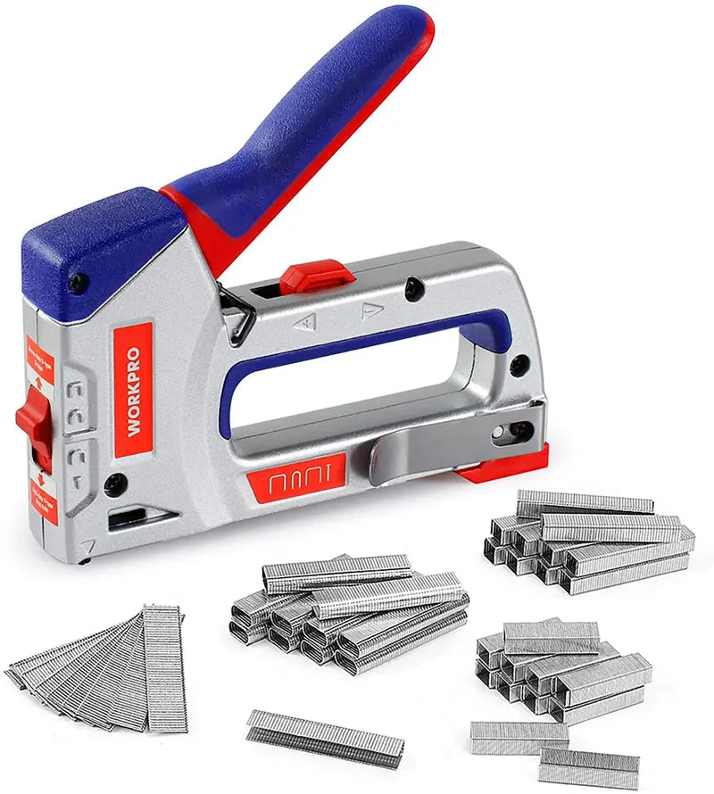 WORKPRO Manual 4-in-1 Staple & Brad Gun â€?Includes 3000 Staples & 1000 Brads