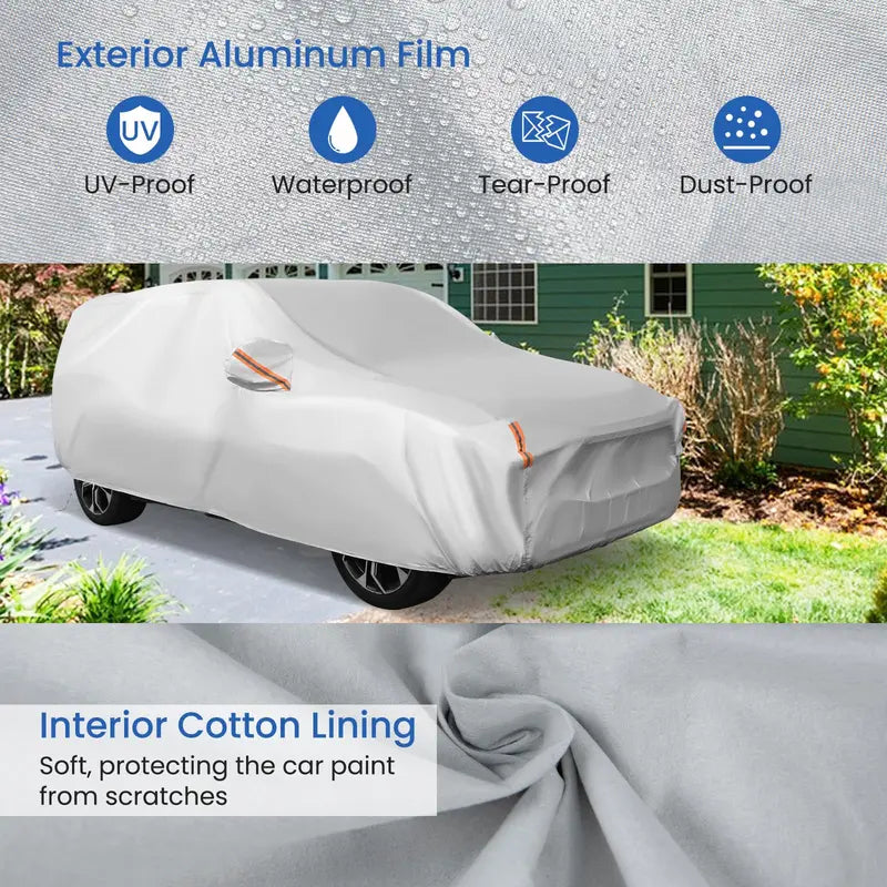SUV-Specific Car Cover â€?200-Inch Heavy-Duty Rain, Sun & UV Shield for BMW, Honda, Lexus & Mercedes-Benz