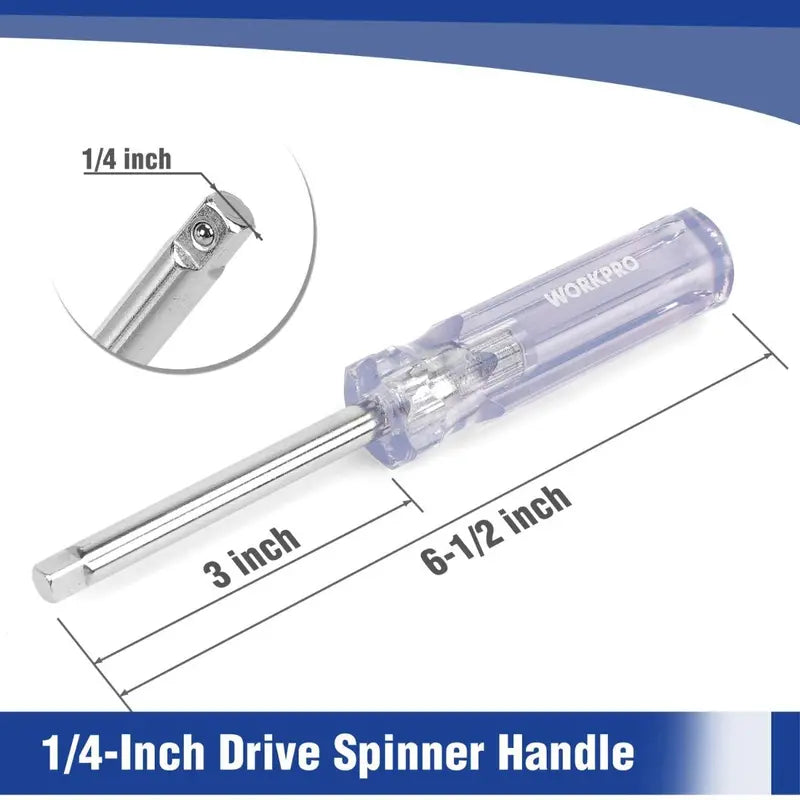 WORKPRO 39-Piece Drive Socket Wrench Kit â€?1/4-Inch and 3/8-Inch Ratchet Set with Metric and SAE Sockets