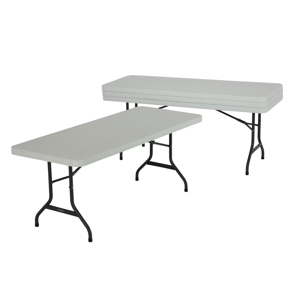 Lifetime 6 Ft. Commercial Plastic Folding Banquet Tables 4 Pack (White Granite)