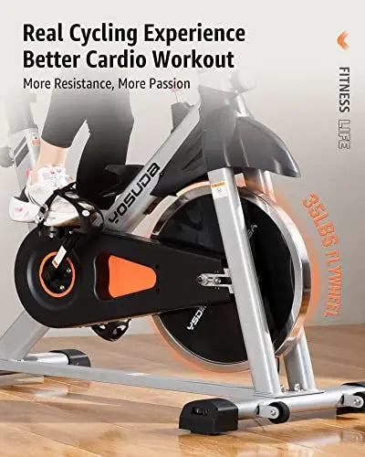 YOSUDA Indoor Cycling Bike Stationary with Ipad Mount   Comfortable Seat Cushion