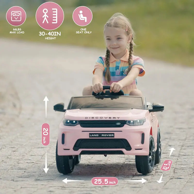 TEOAYEAH Licensed Land Rover Kids' Ride-On Car â€?Lithium-Ion Powered, Remote-Controlled, Built-in Music, Realistic Styling