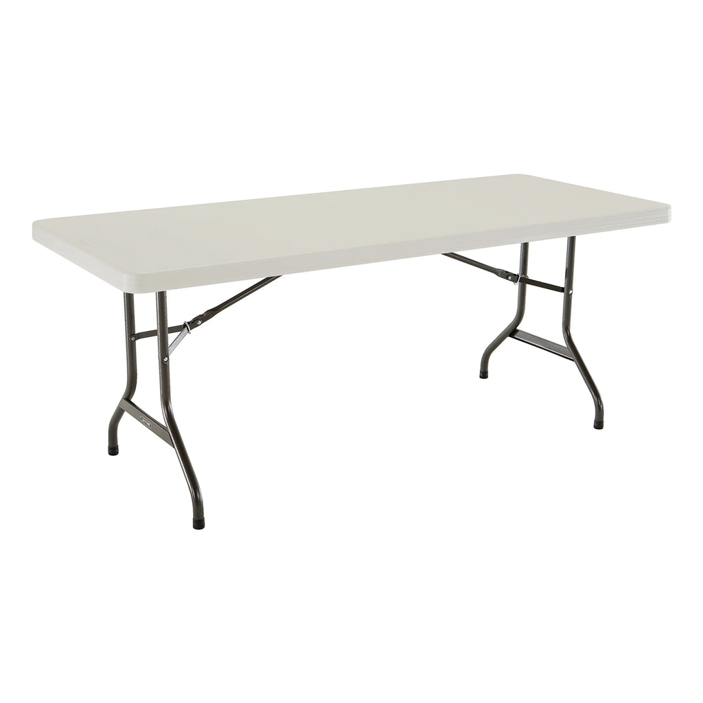 Lifetime 6 Ft. Commercial Plastic Folding Banquet Tables 4 Pack (White Granite)