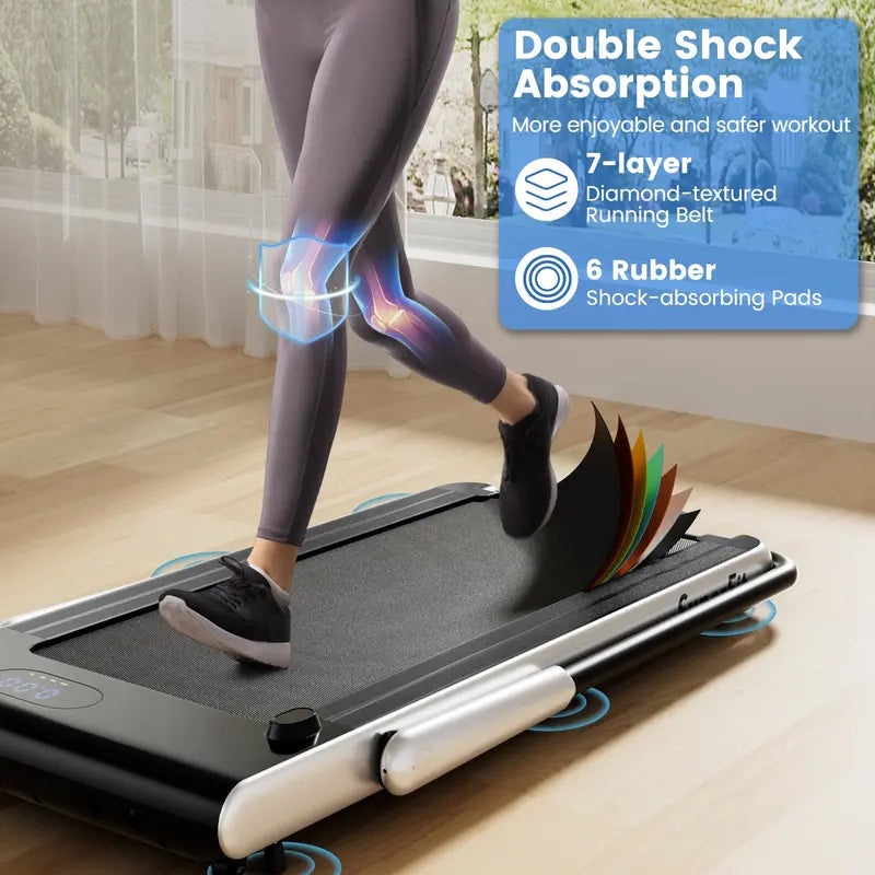 Under-Desk Walking Pad â€?340-LB Capacity Treadmill with Handlebar & App Connectivity